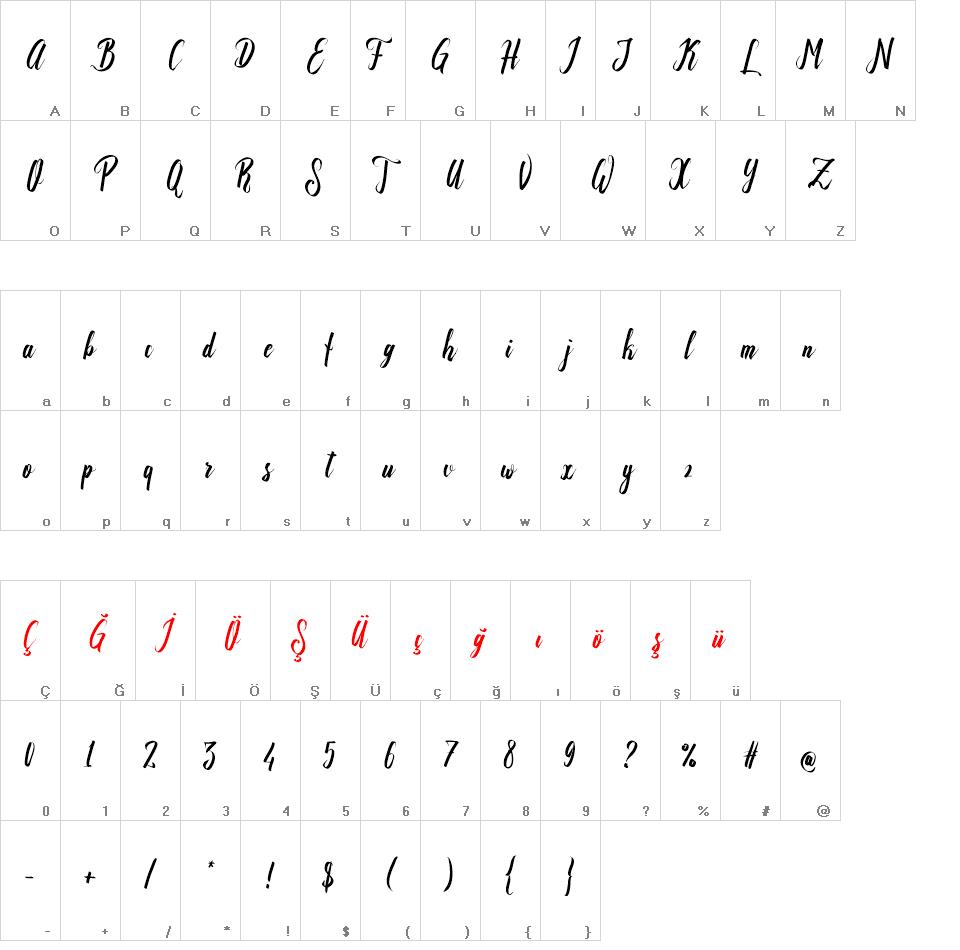 Recognition Script font